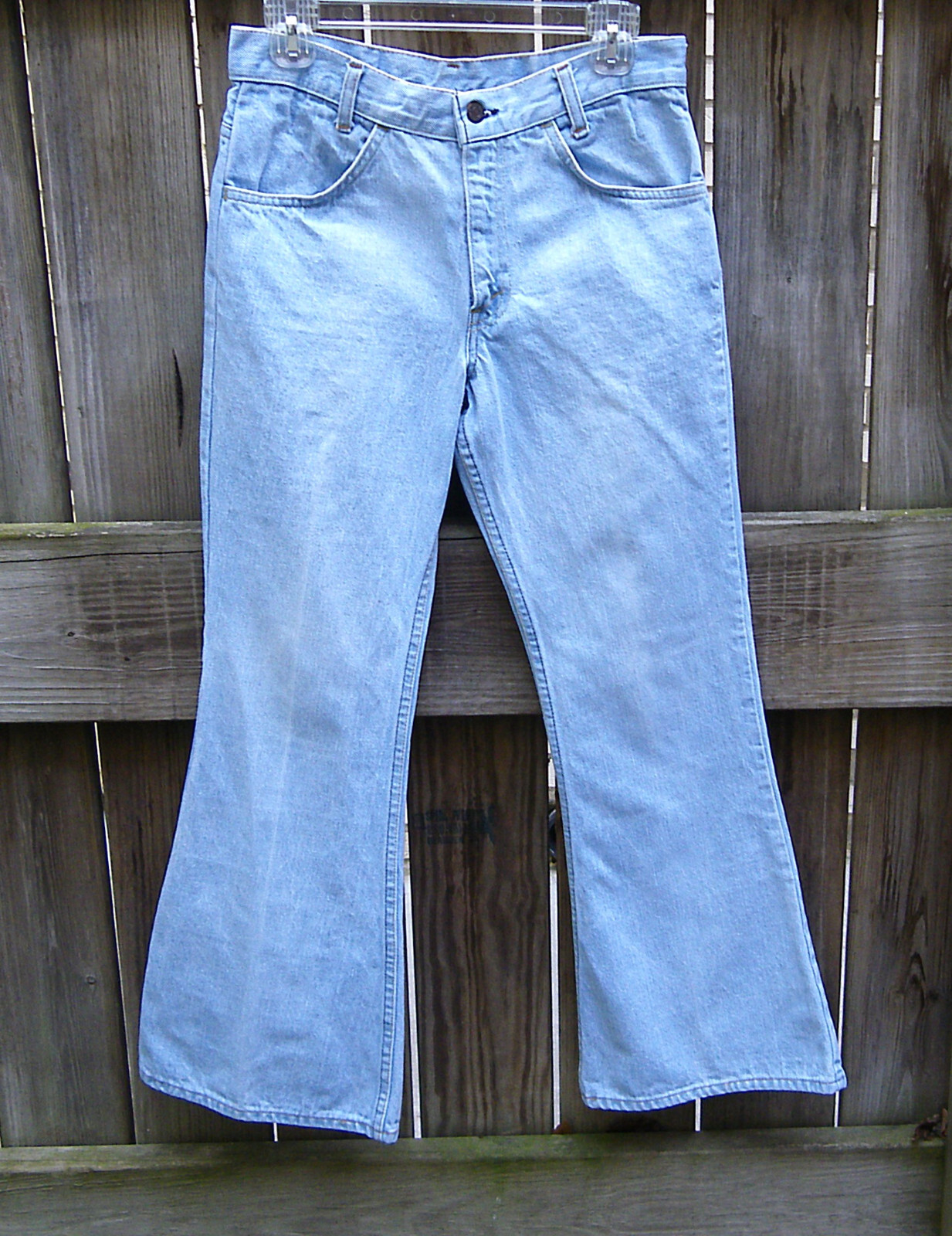 Vintage 1970’s Levi’s Orange Tab Flare Jeans Bleached Bell Bottoms 30 X 29