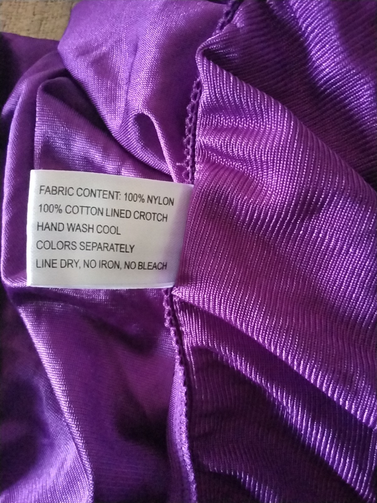 SMART FIT SHINY NYLON PANTIES GRANNY PURPLE FLORAL PLUS SIZE 16 NWOT