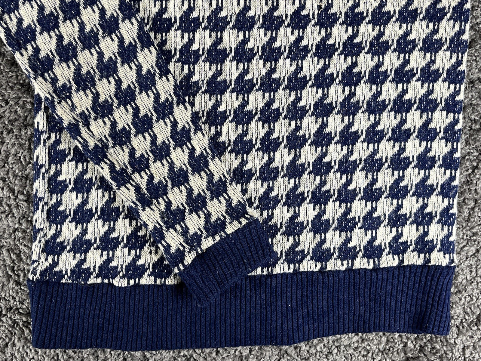 Vintage Expressions By Campus Houndstooth Women’s Sweater XL (FLAW) 80’s