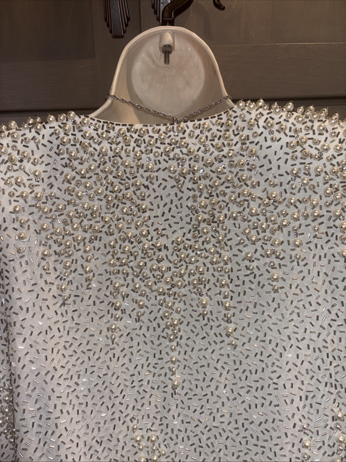 Vintage Victoria Royal Ltd Pearl Beaded Sequin Embellished Evening Tunic Top 12