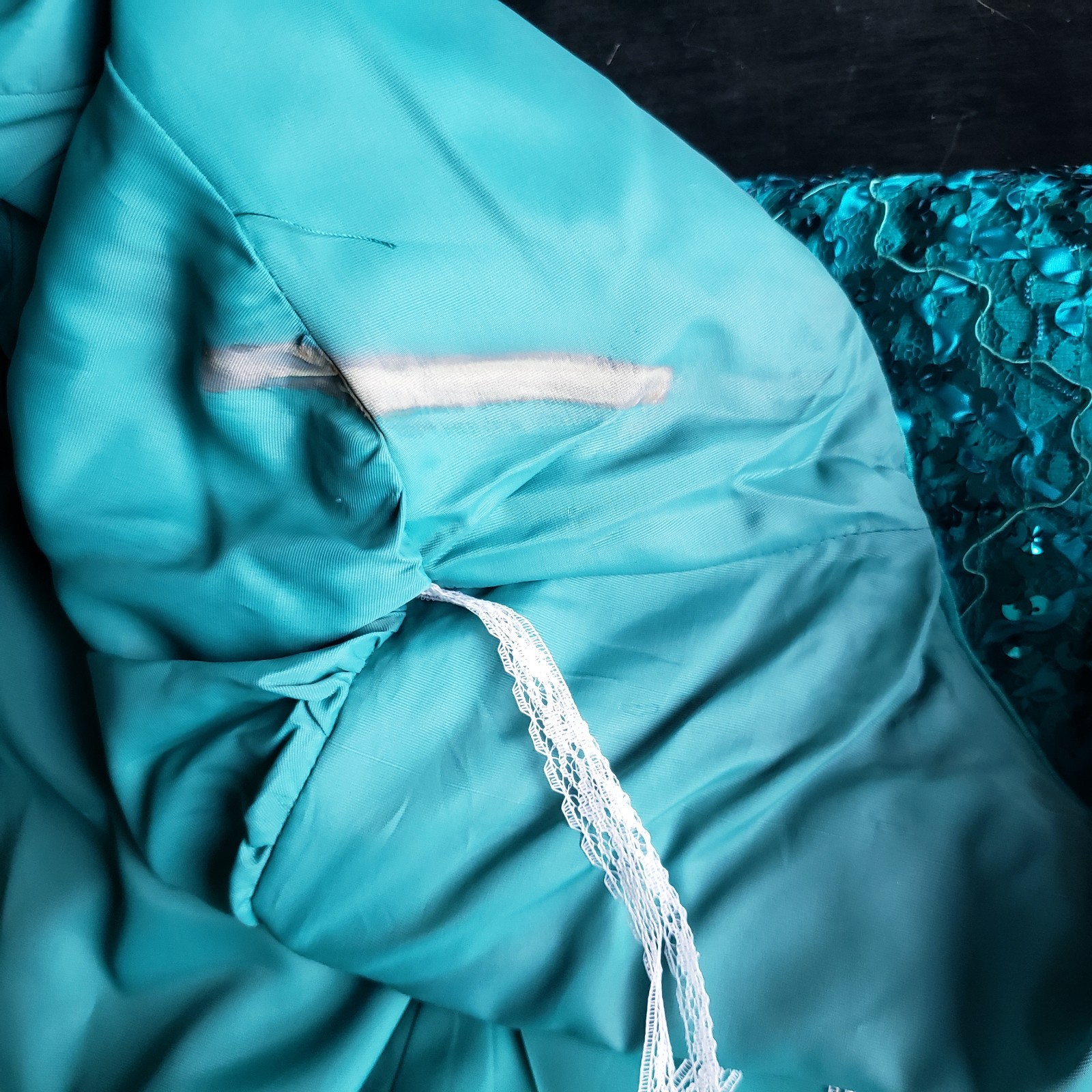 Green Sequin Jacket 20W Katherine Lindsay By Matthew Evening Party Glam Cocktail