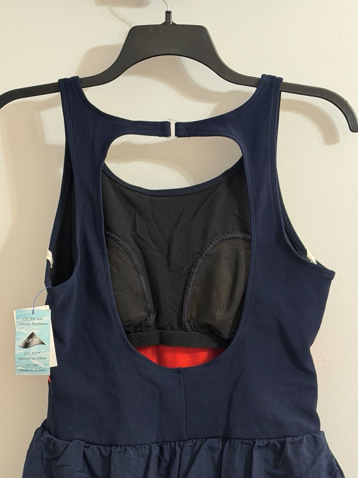JCPENNEY VINTAGE NEW SWIMSUIT BATHING SUIT 16 RED WHITE BLUE NWT SHORTS LOOK WOW