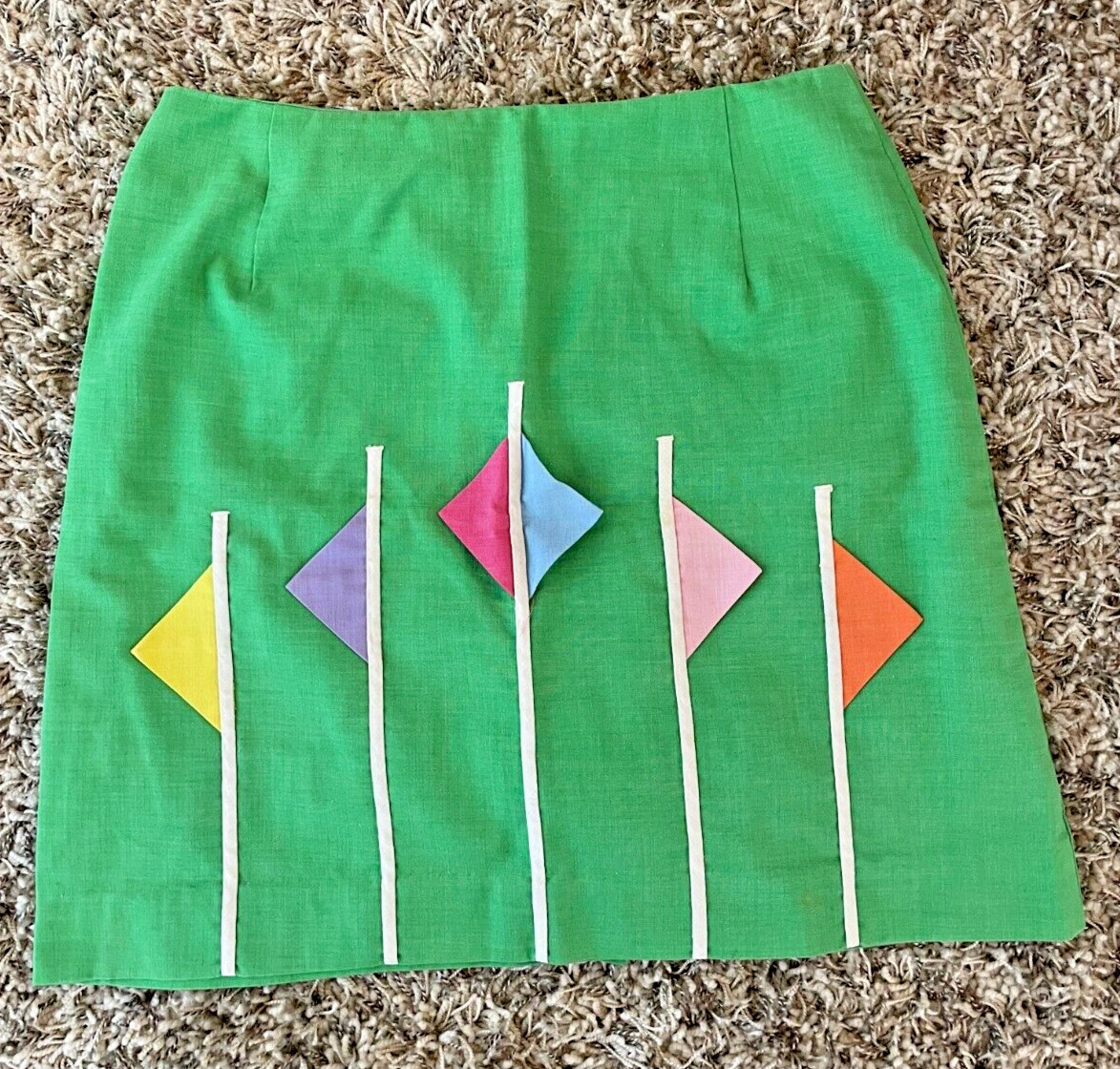 Rare Vtg. Preppy 1970’s Leon Levin Q Skirt – size S Machine Washable!!