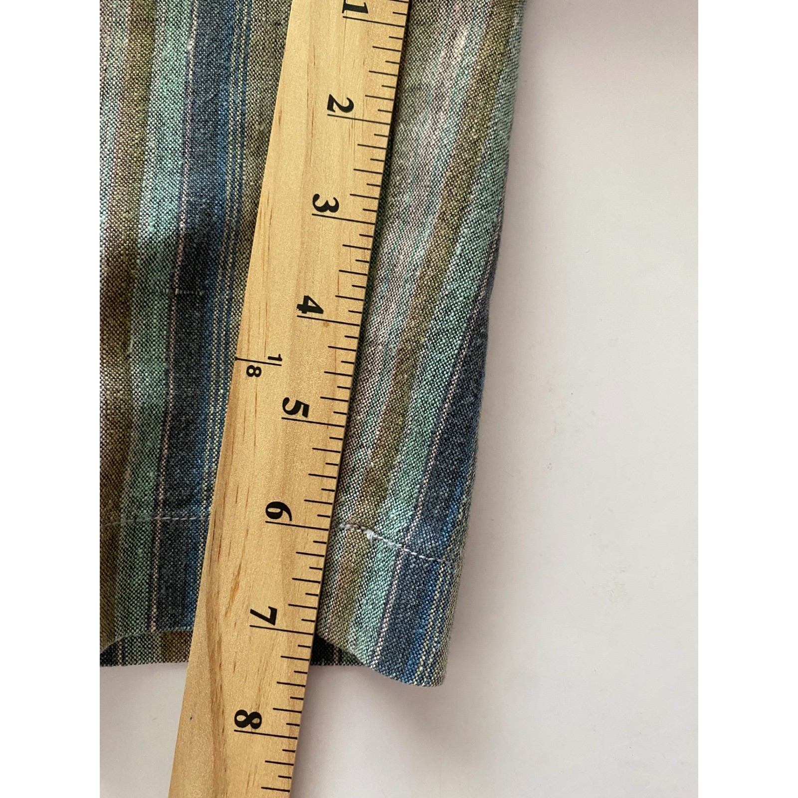 Tarazzia Design Studio Vintage Ramie Cotton Striped Blazer and Shorts Set 11/12