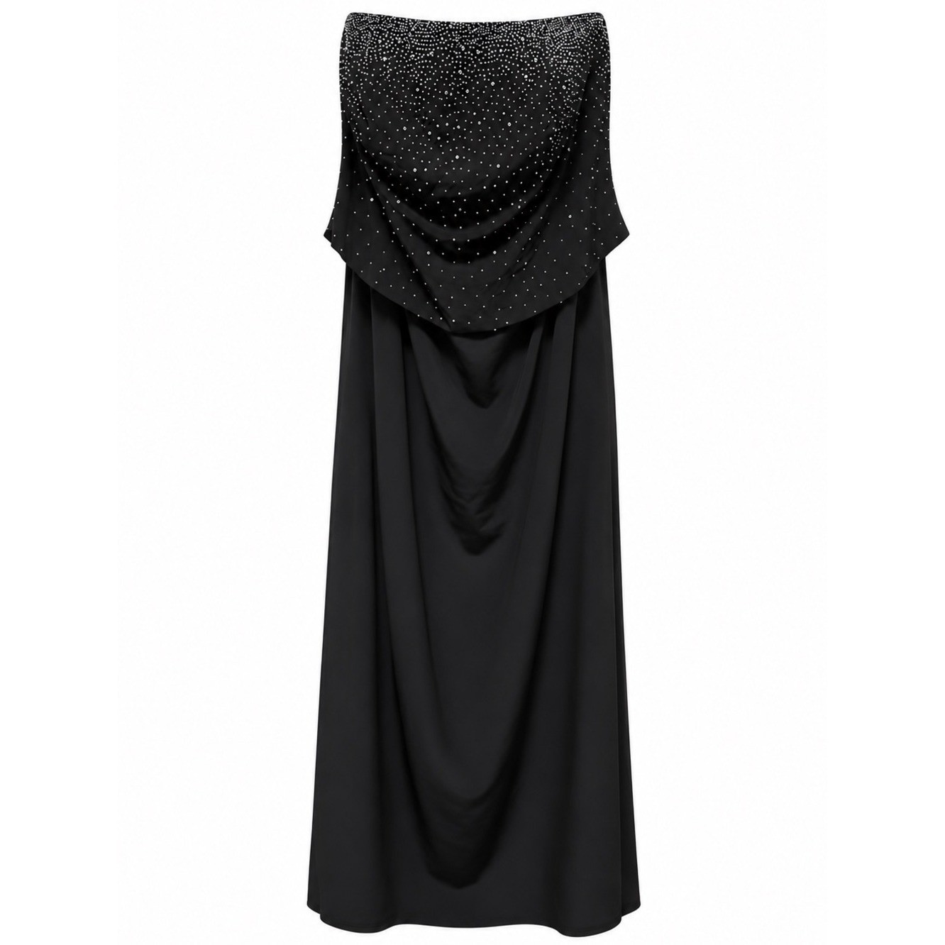 Avanti Designs Vintage Black Beaded Strapless Formal Gown Women’s Cocktail Dress