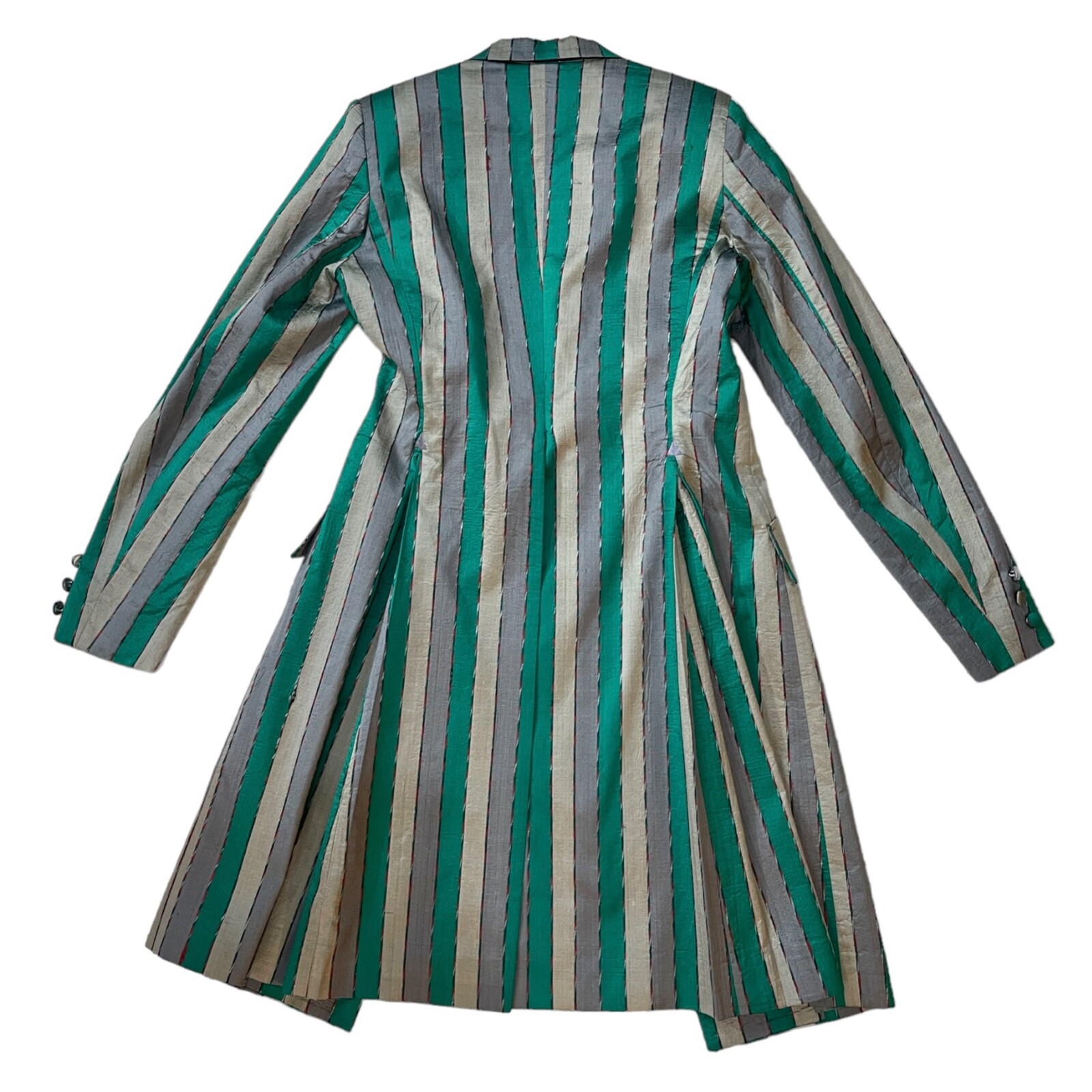 Vintage 80’s SILK STRIPED RIDING JACKET M Coat Equestrian Costume Event Costume