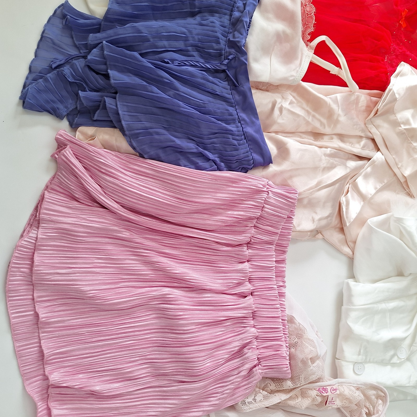 Lot of 8 Victoria Secret Lingerie Pajama Bottoms Shirt Slip Bodysuit BabyDoll