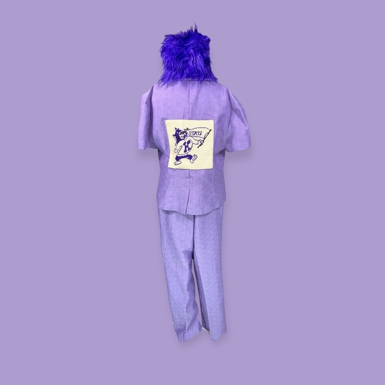 VINTAGE K-STATE TAPESTRY PATCH SUIT BLOUSE SLACKS WILDCATS SPORTS UNIFORM 14