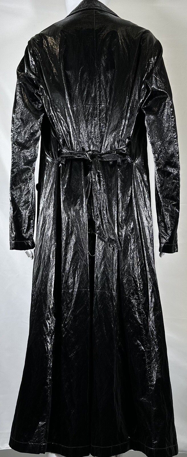 Good American Black Trench Coat Size 3 Travel Preppy Academic Classy Old Money
