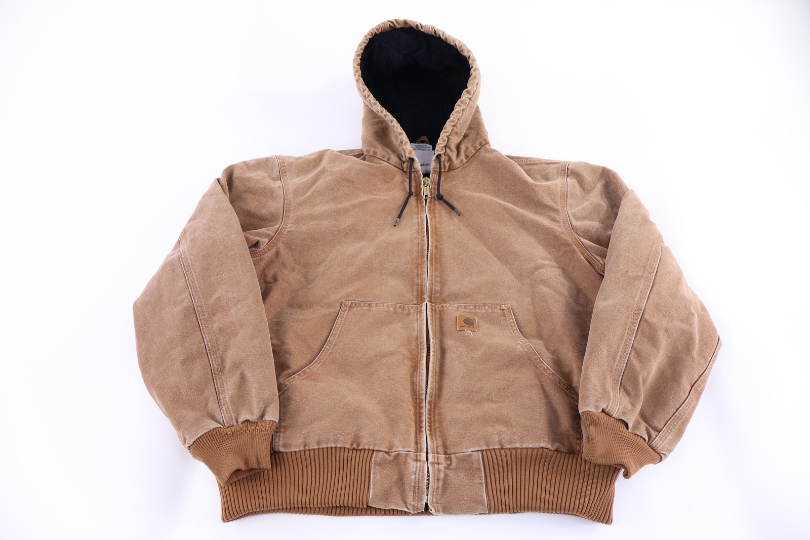 Carhartt Logo Patch Tan Full Zip Jacket
