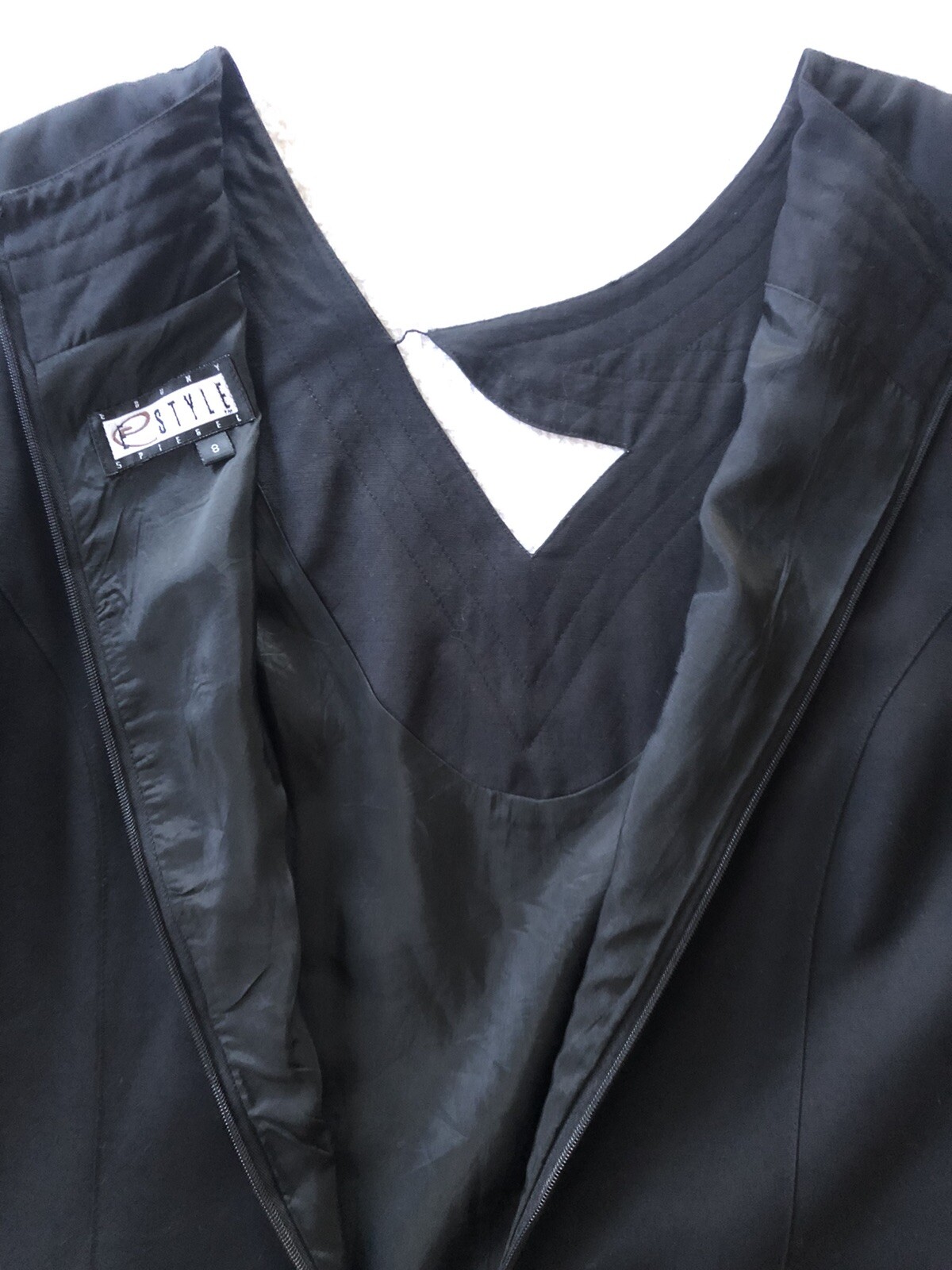 Vintage 1990s Minimalist Avant Garde Cut Outs Classic Sheath Dress Art Gallery L