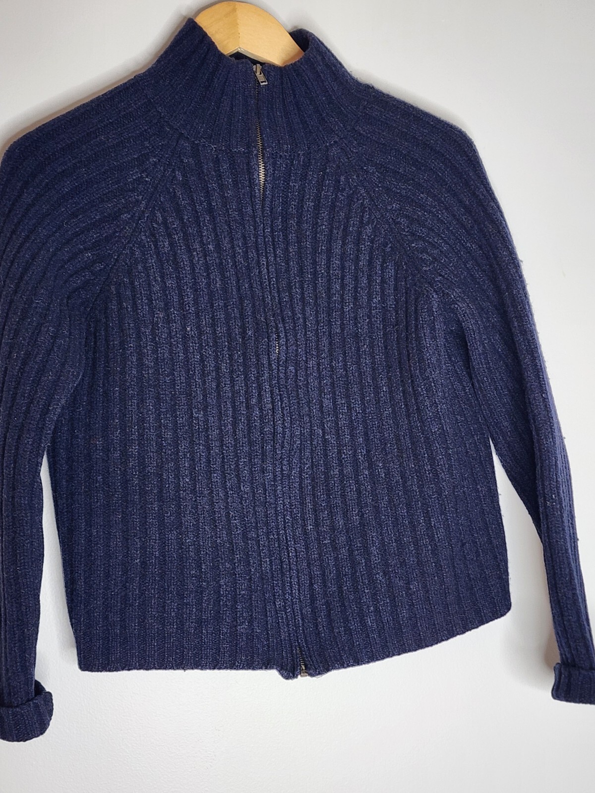 Paul Harris Design 100% Lambswool Size Large Sweater Blue Long Sleeve Vintage