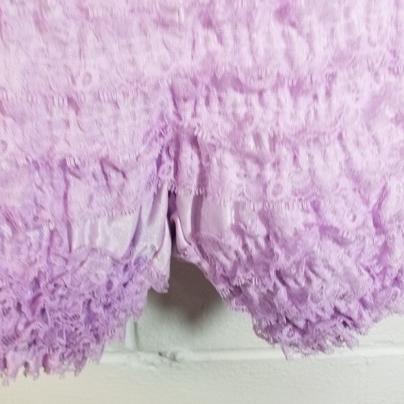Vtg lilac purple ruffle square dance shorts bloomers pettipants S