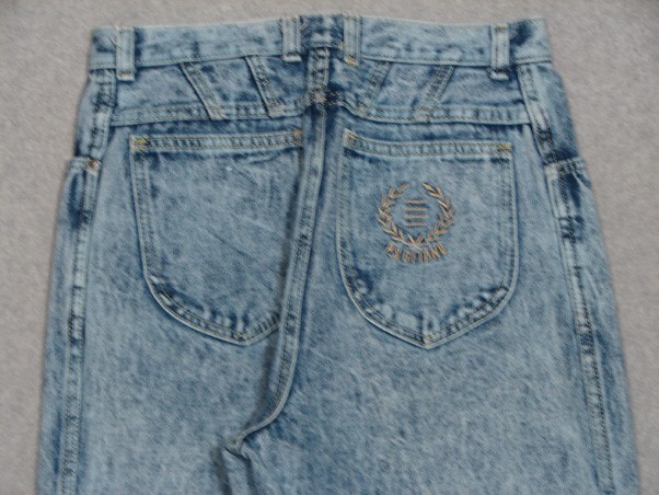 OF03435 VINTAGE 1970s ***GITANO*** HIGH WAIST WOMENS JEANS sz12L ACID WASH
