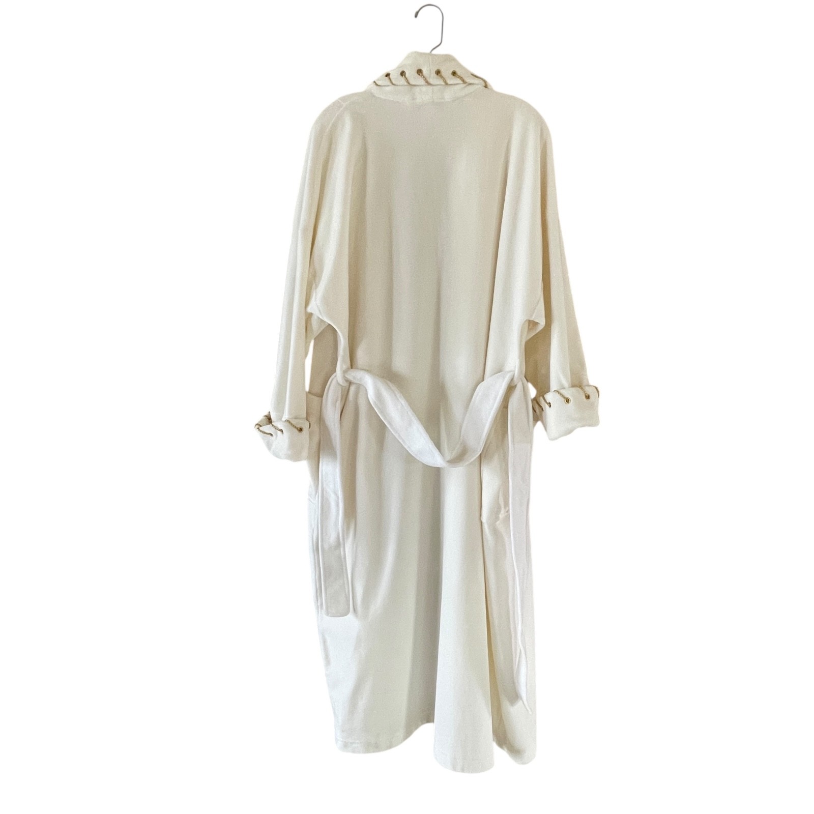 Made Exclusively For BLOOMINGDALE’S Size Medium Ivory Gold VINTAGE Long Robe USA