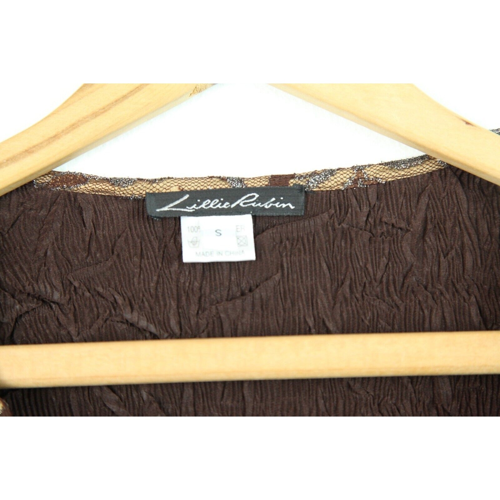 Vintage Y2K Brown Crinkle Open Cardigan Fairy Goth Festival Art to Wear Small