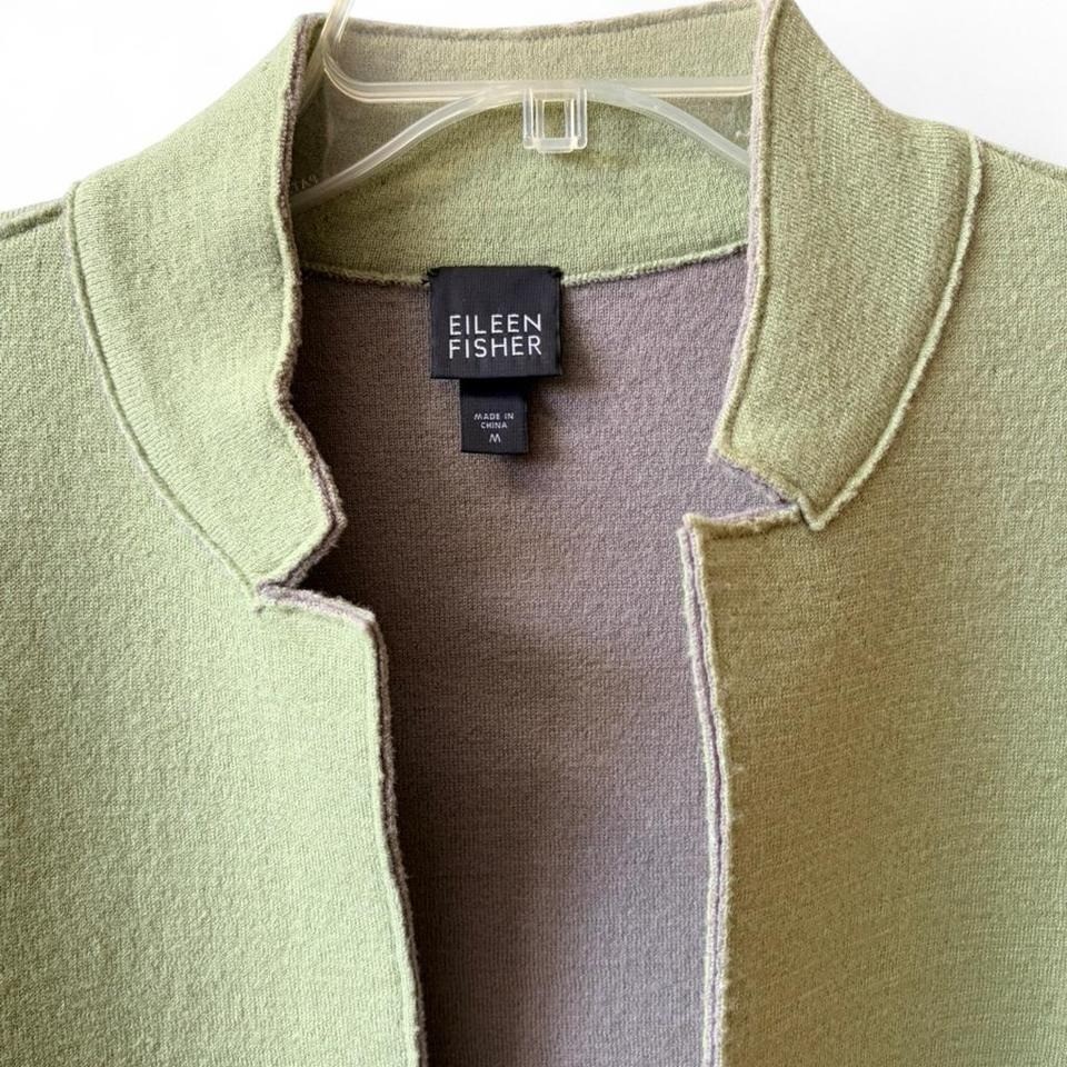 Vintage Eileen Fisher Light Olive Green Wool Jacket