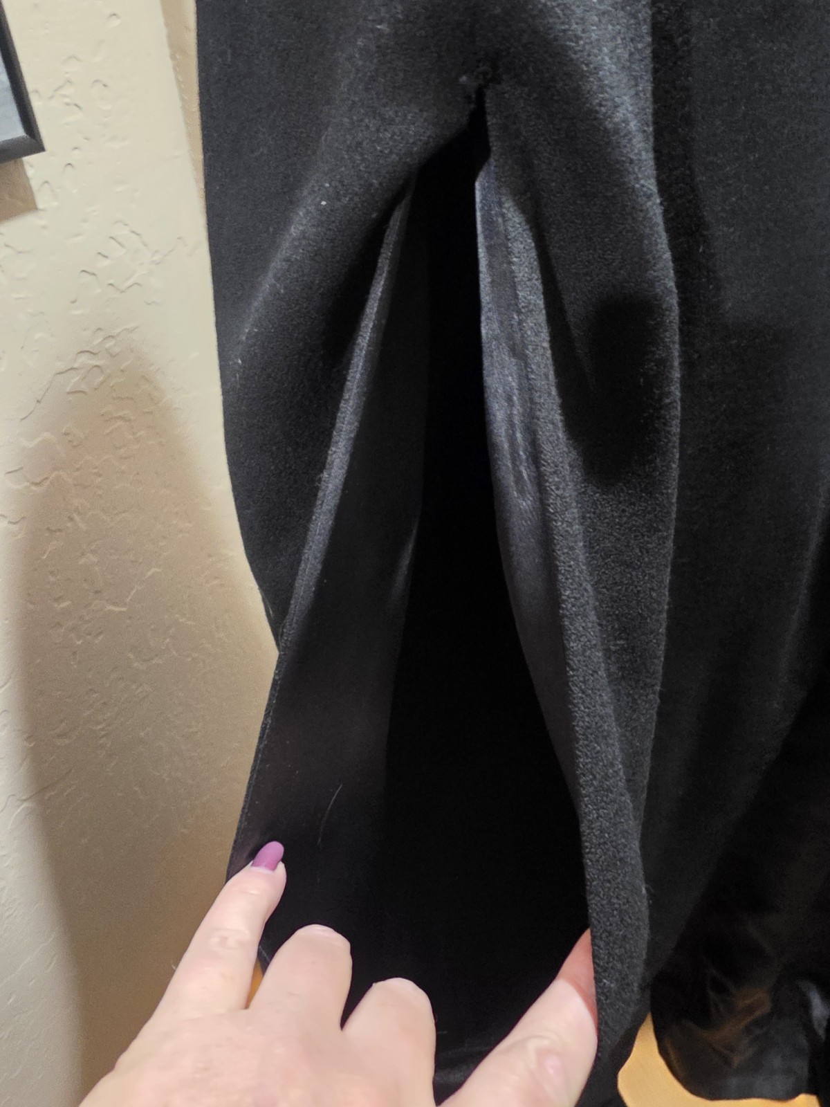 Vintage Cest Simone Black Wool Cape Poncho Goth Opera Women’s Large