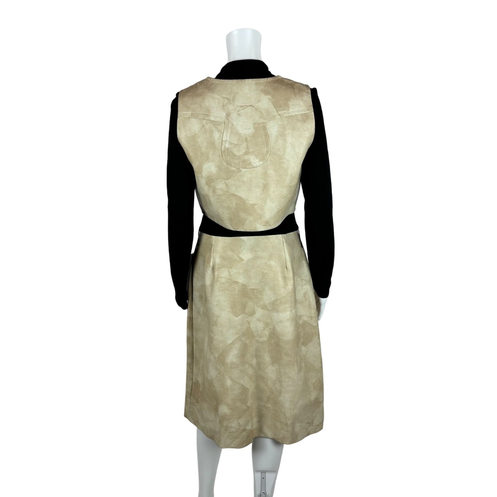Vintage 70s Dress Set Women’s Extra Small Pleather Western Vest Zip Up Cowgirl O