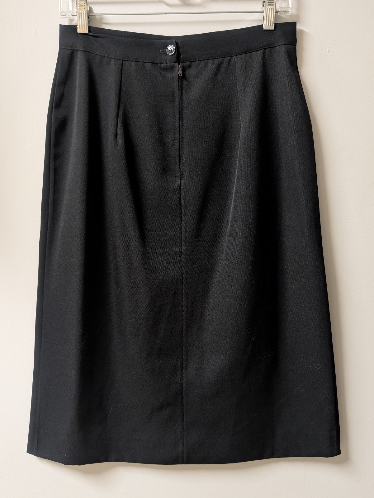 Happy Legs Vintage 70’s Black A-Line Skirt Suit Set Belted 2 Button S 6