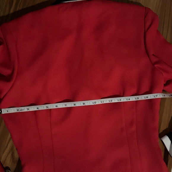 VTG 80’s Anthony Sicari Red 2- Piece Blazer Skirt Set Made in USA Retro Rare