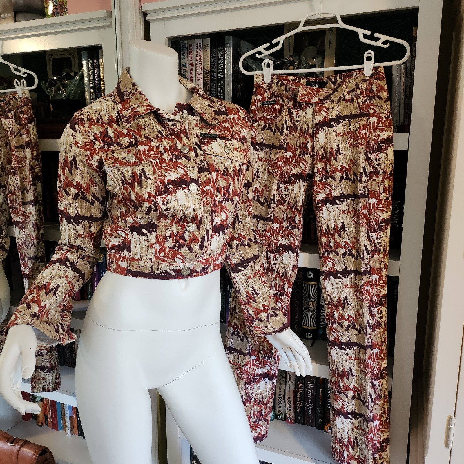 Vintage Karl Kani 90s Name Print Two Piece Jacket and Pant Set XS