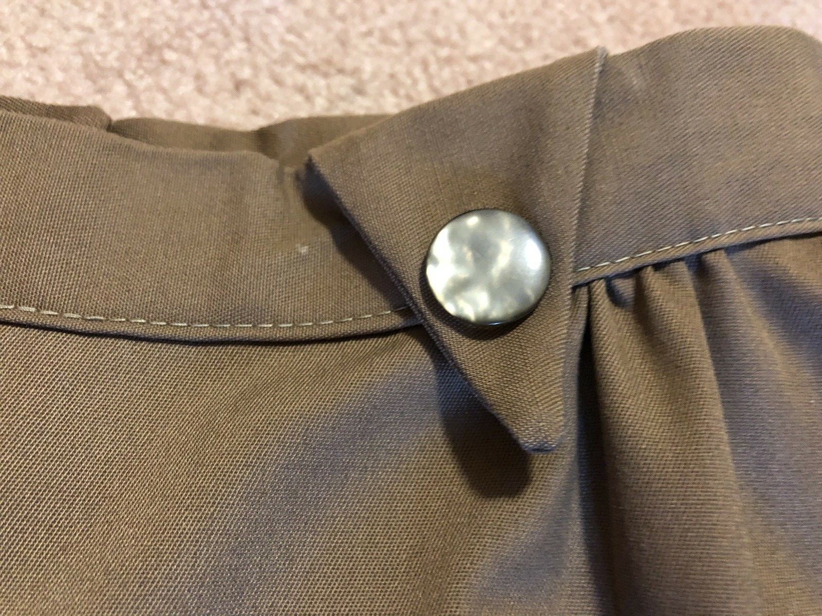 Vintage The Golden Daffodil brown A-line skirt with buttons size 6 {XS-S} NEW