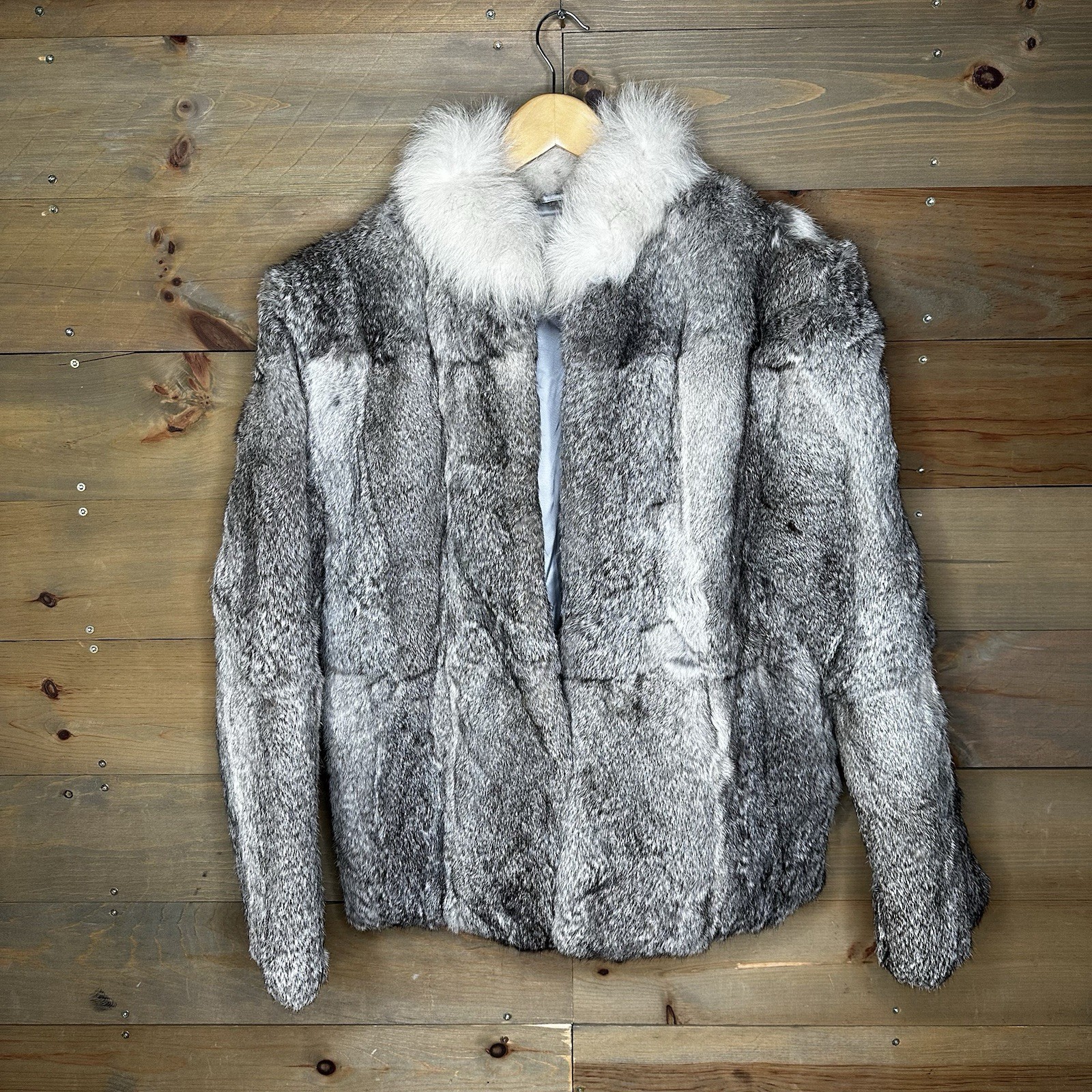 Vintage Mademoiselle Furs Real Rabbit Fur Jacket Coat Women’s Size MEDIUM
