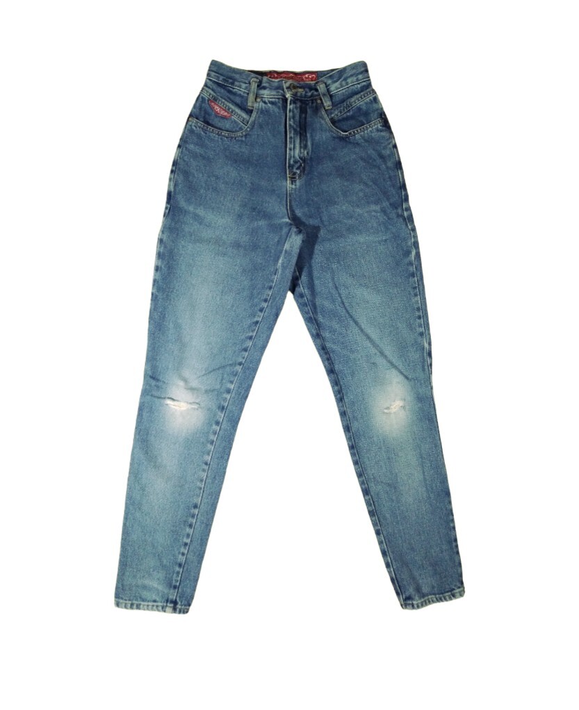Vintage 80s 90s No Excuses Denim Jeans High Rise Waist Straight Size 3/4