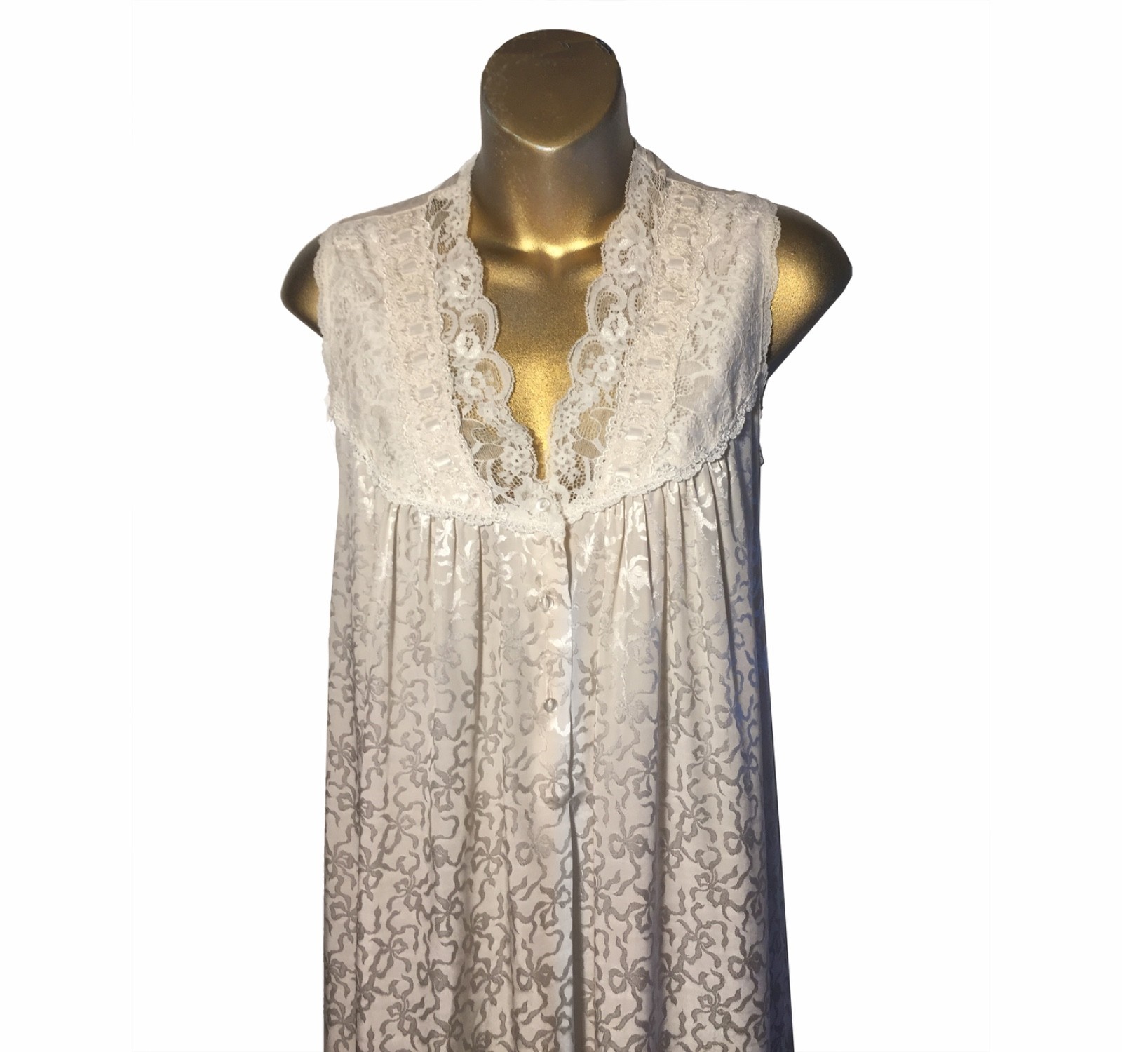 VTG CHRISTIAN DIOR LeCONNAISSEUR GORGEOUS IVORY GOWN+PEIGNOIR BRIDAL BEAUTY M/L