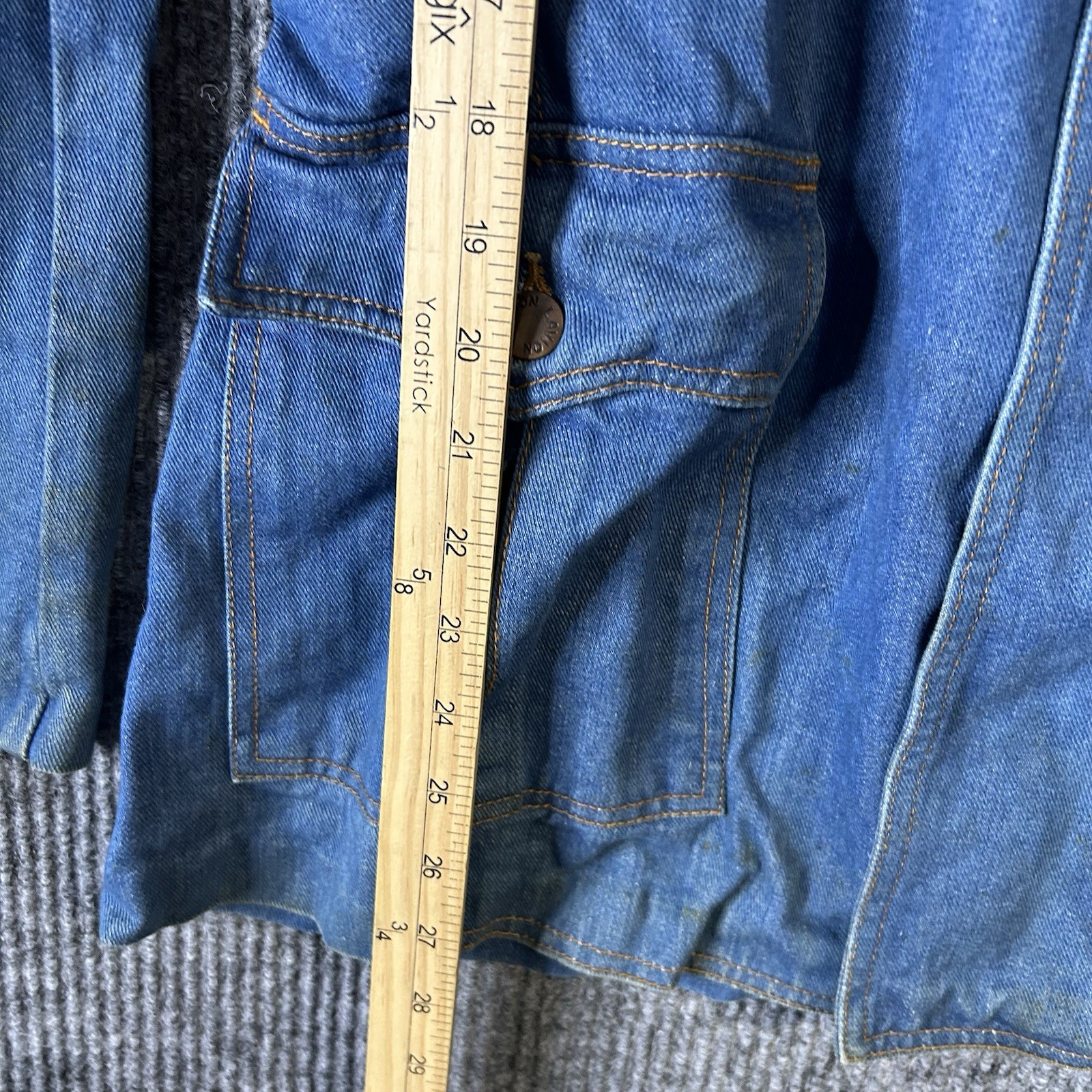 Vintage Denim Blazer Jean Jacket Women’s Medium Button Front Western Classic