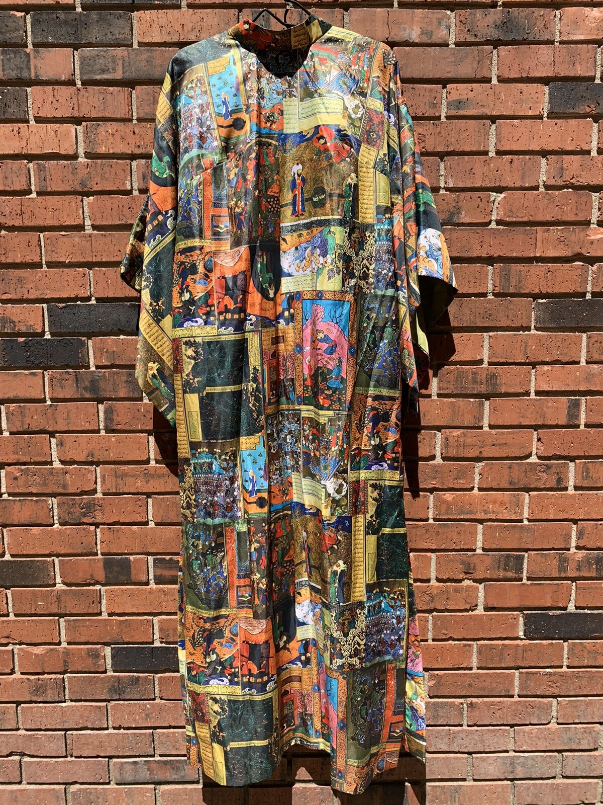 Waltah Clarke’s 60’s 70’s Kimono Sleeves Mod Hawaiian Dress Maxi Vintage MCM