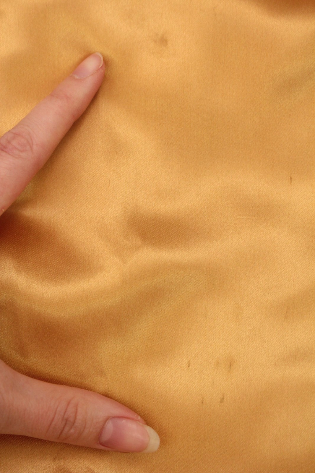Vtg Women’s 40s Yellow Gold Formal Satin Gown Sz XS/S 1940s Party Prom Dress