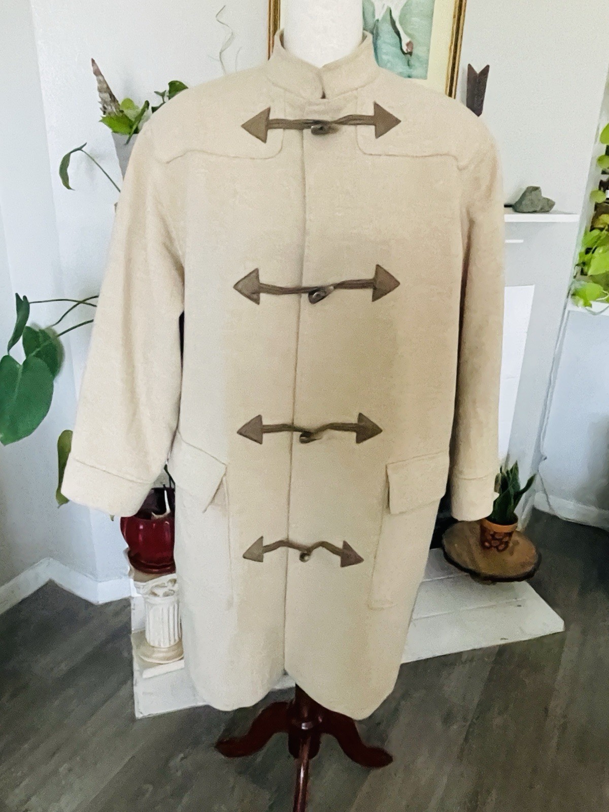 Vintage Jaeger CamelHair Wool Duffle Overcoat Wns12 made Great Britain OldMoney