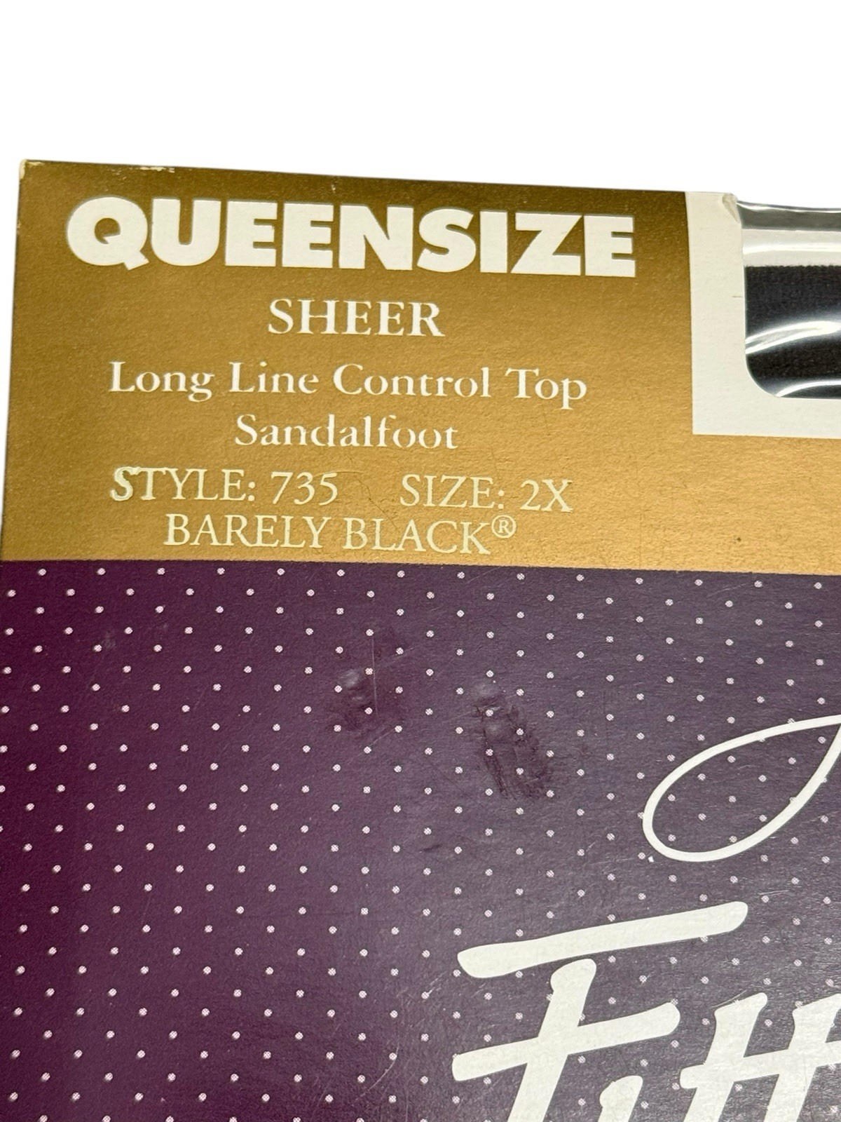Hanes Fitting Pretty Shapers Pantyhose Queen Size 2X Style 735 BarelyBlack Sheer