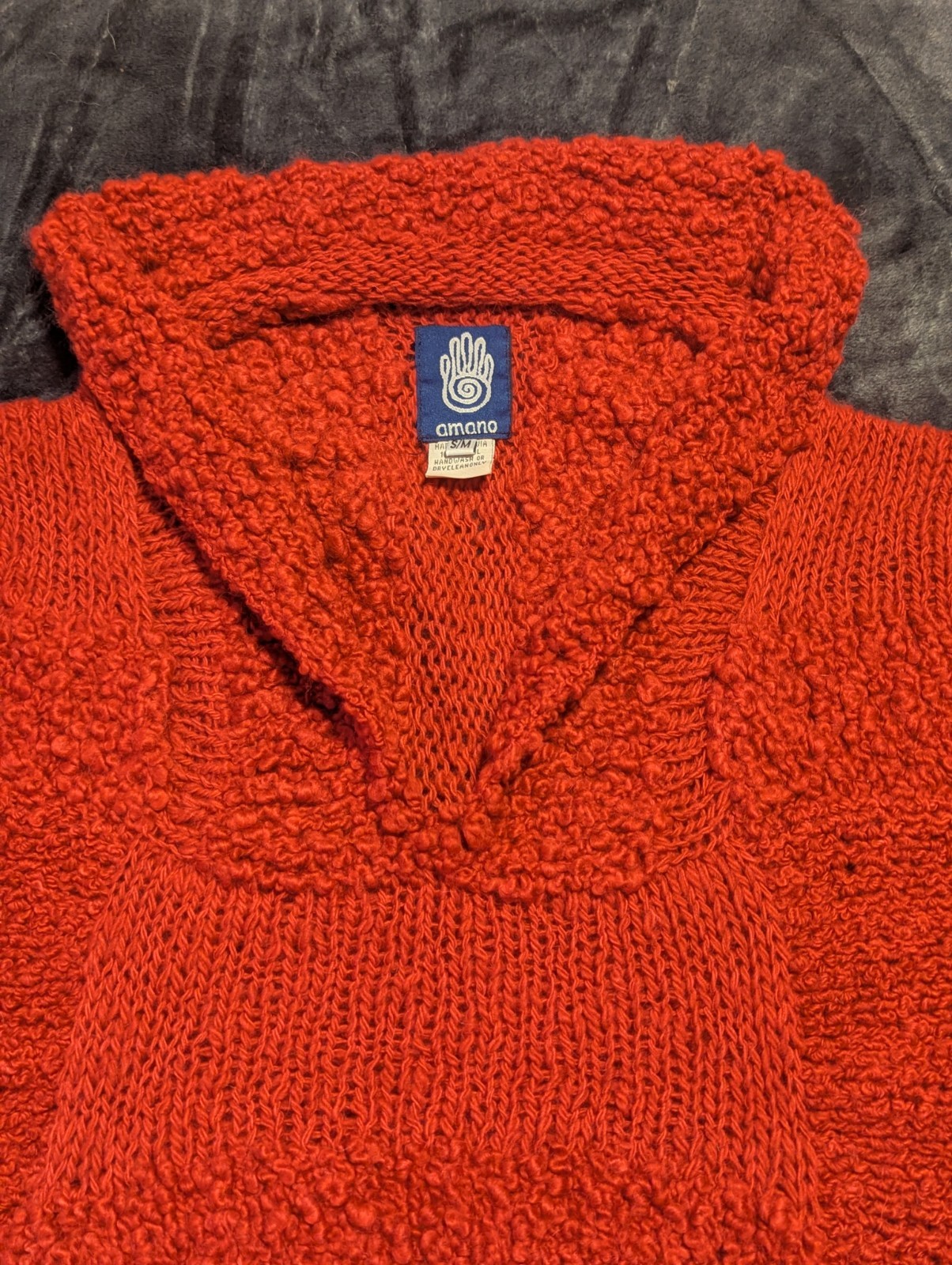 Vintage Pink Amano Sweater Chunky Knit 100% Wool Bell Sleeves Fun Shape Size S/M