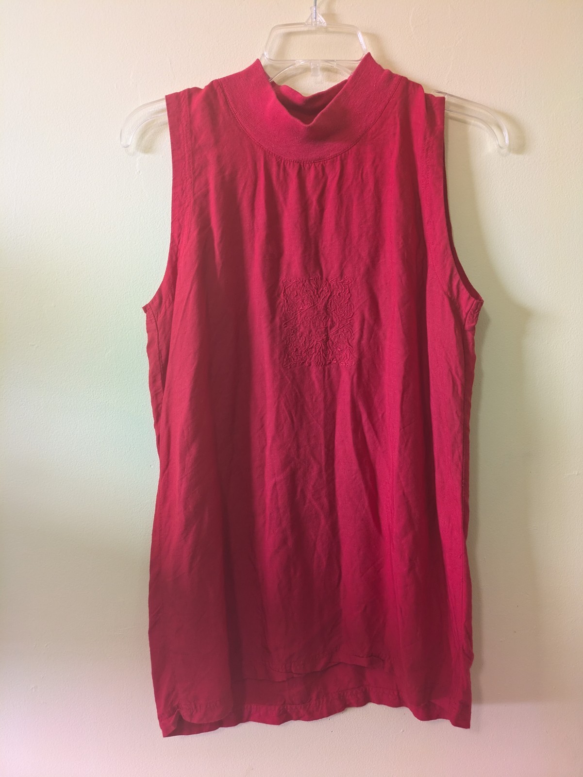 Vintage 80s Kokomo Red Sleeveless Women’s Crewneck Small Rayon