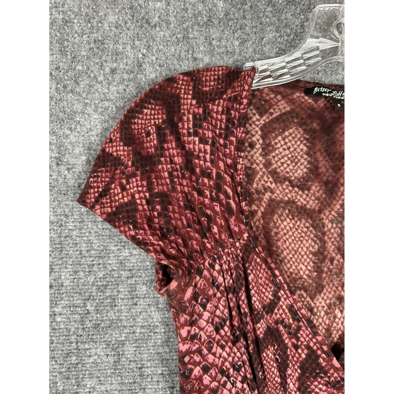 Betsey Johnson Vintage Dress S Snake Print Sweetheart Midi Y2K 90’s Grunge