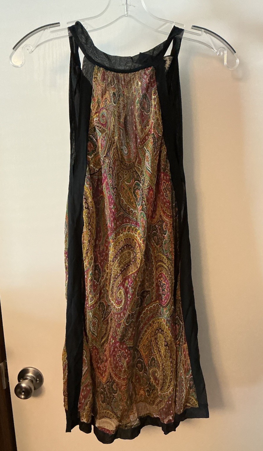VTG Y2K GUESS Halter Neck Paisley Sundress Boho Tie Back
