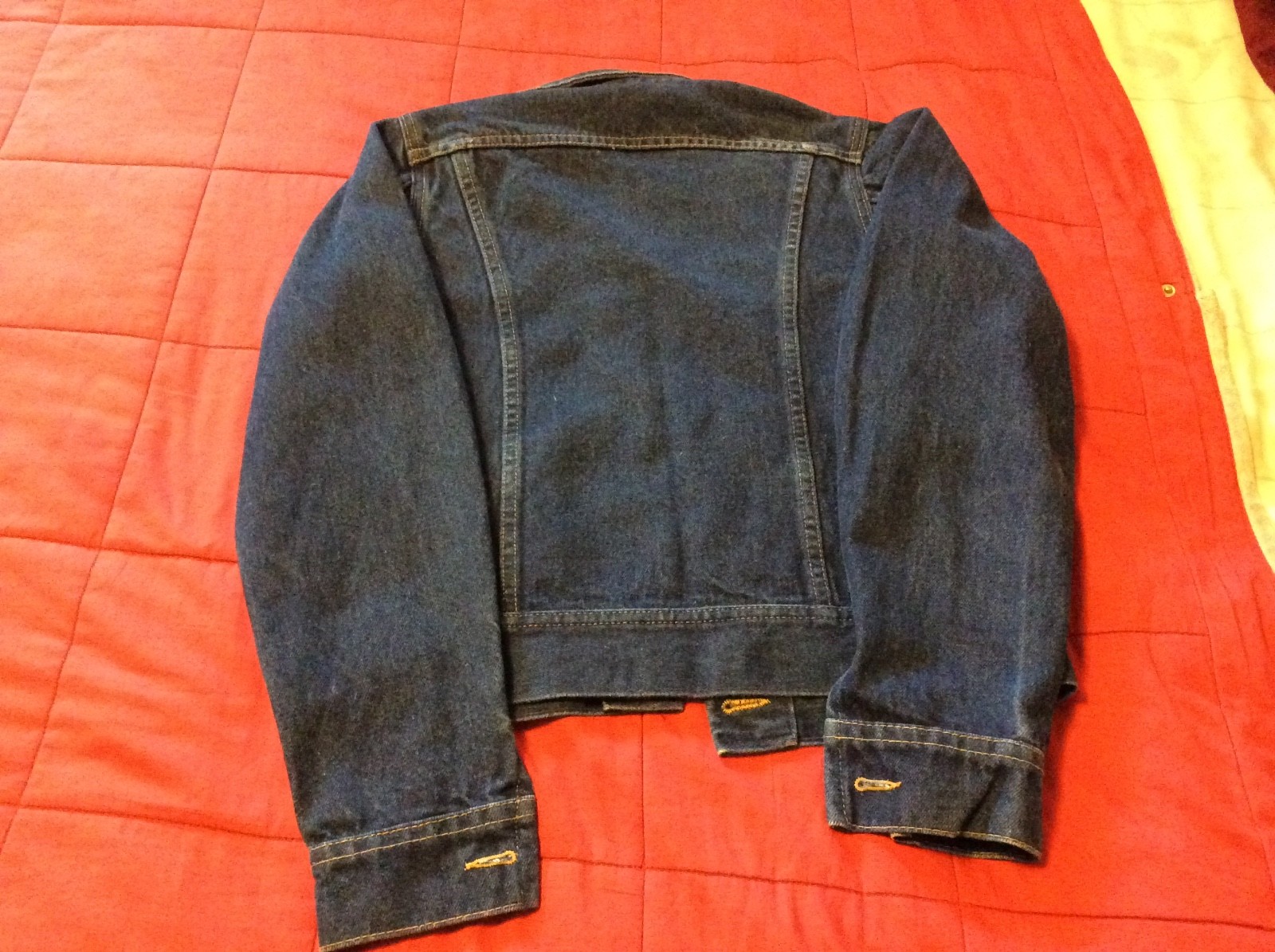 Women’s Ms Lee Vintage Riders Blue Jean Jacket Denim 7/8 13/14 USA Trucer Coat