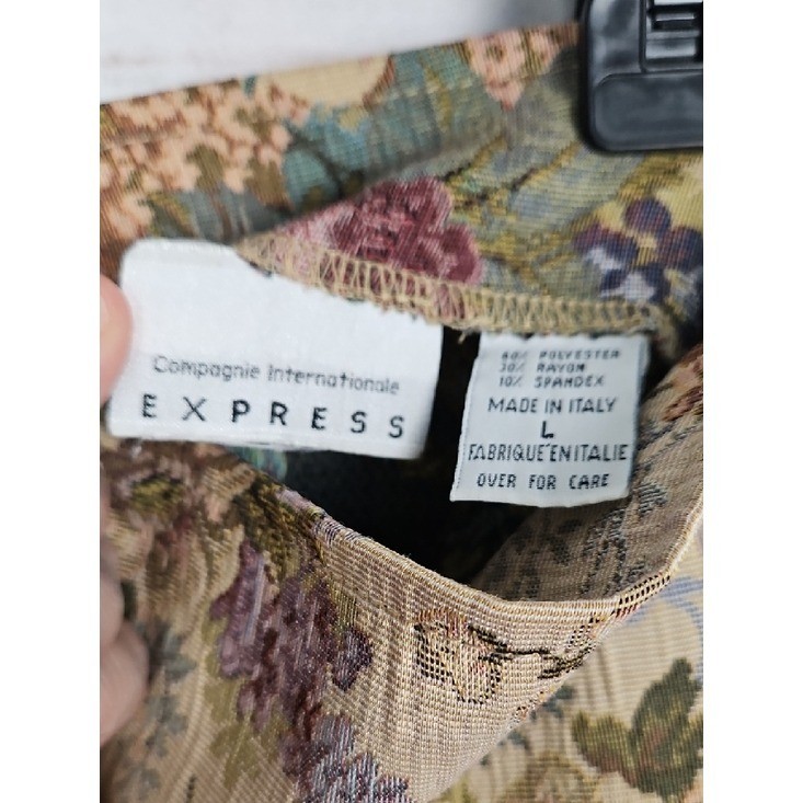 Vintage Compagnie Internationale Express Tapestry Mini Skirt Size L 90s Floral