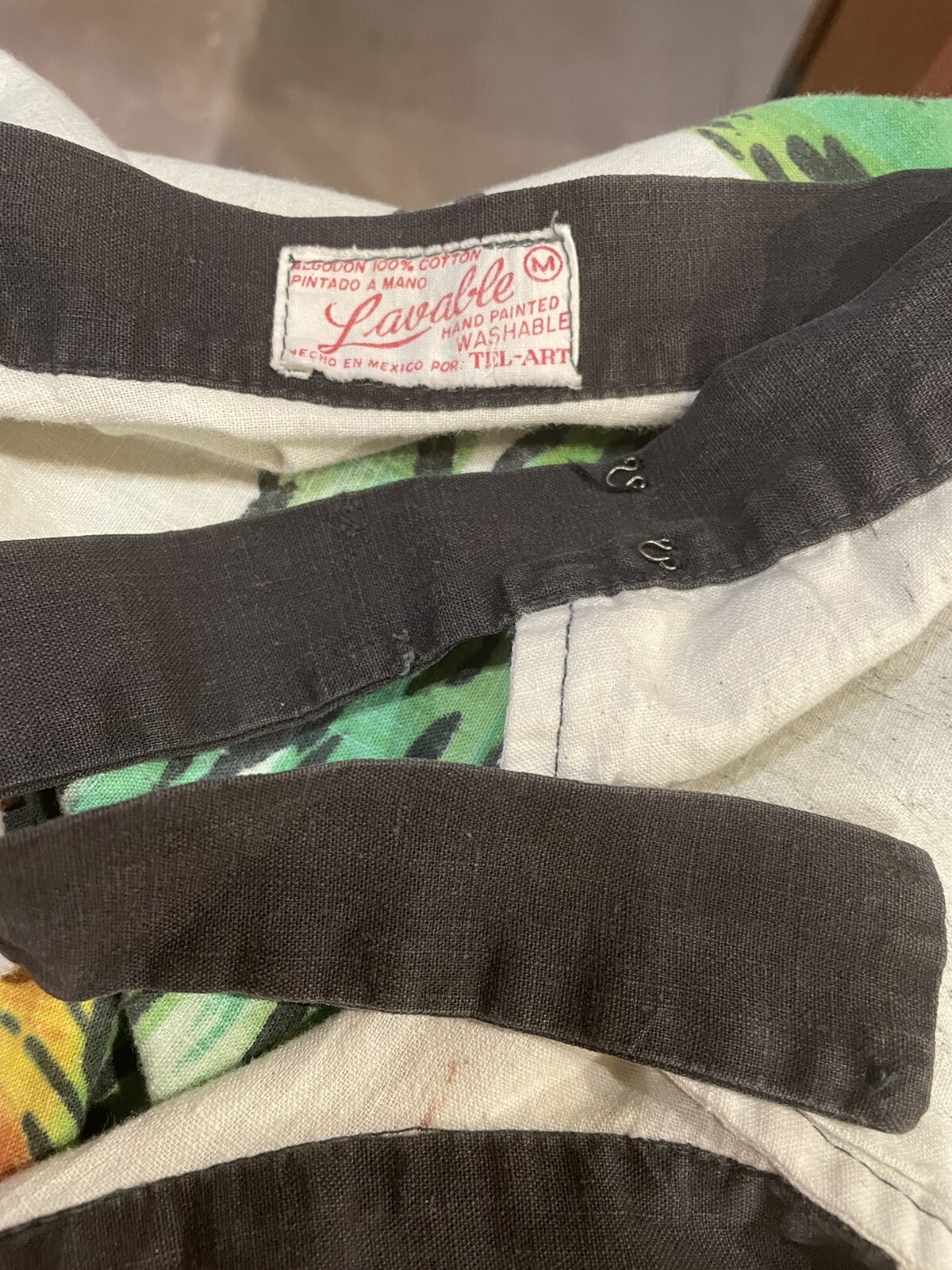 1950s Xochimilco Mexican Painted Circle Skirt Size S