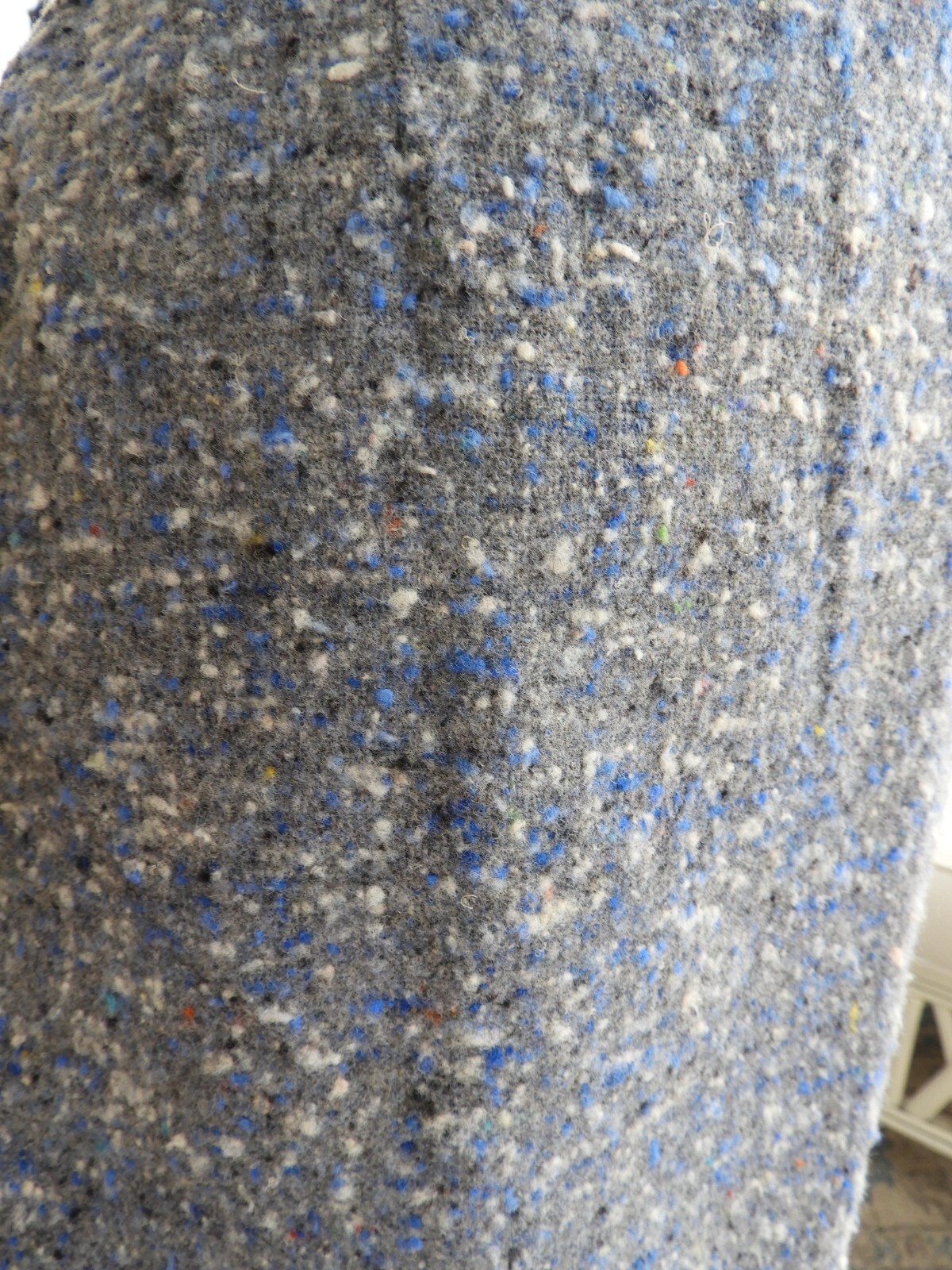 Vtg 1950’s Grey Blue Boucle’ Wool Pencil Skirt Handmade sz M