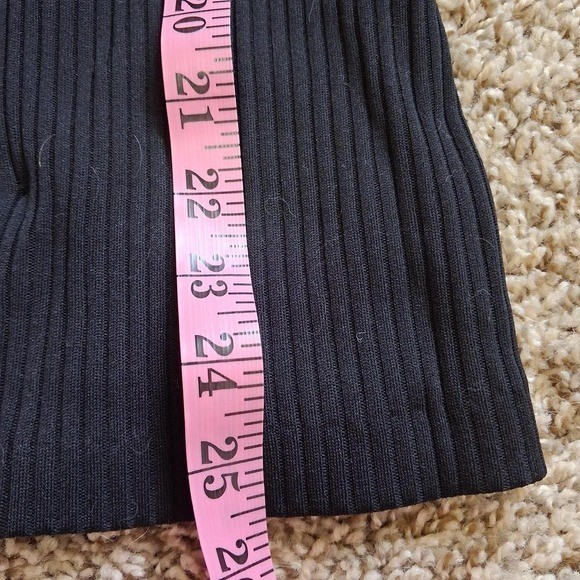 Vintage 70s Black Ribbed Turtleneck Sweater S