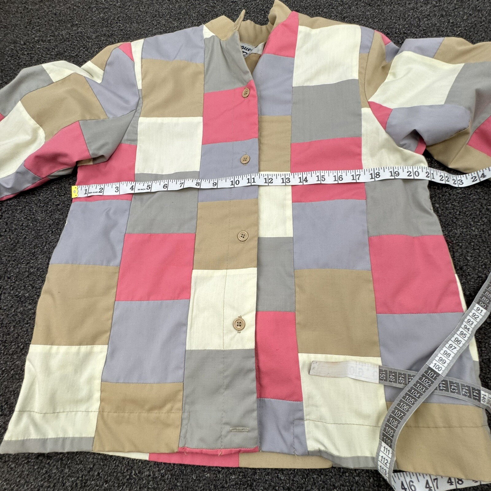 Marguerite Rubel Vintage 1980s Multicolor Pastel Bomber Jacket Patches Women 10