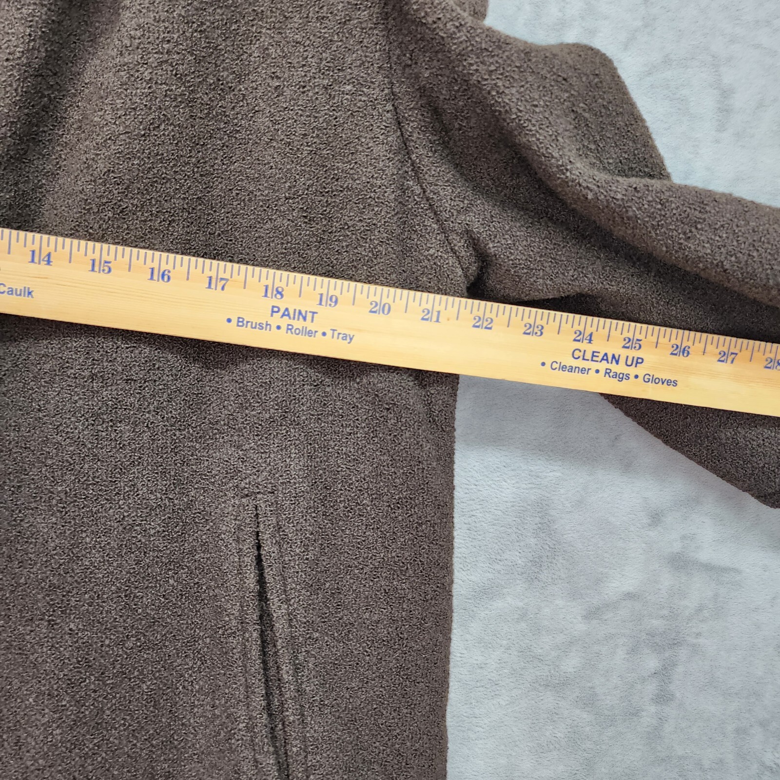 Vtg Stevens Forstmann Coat LARGE Leakas Furriers Dayton OH Dark Brown Tan Fur