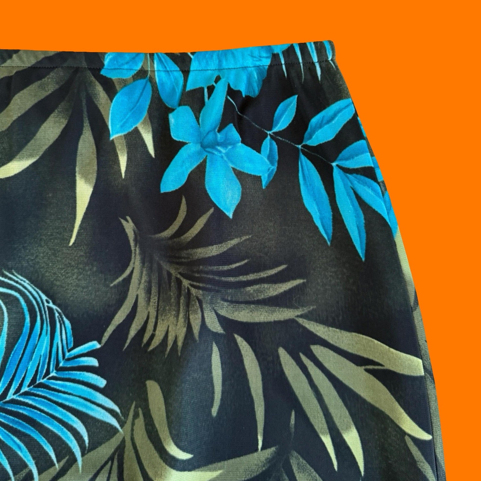 90’s 00’s vintage tropical floral mesh y2k maxi skirt LARGE