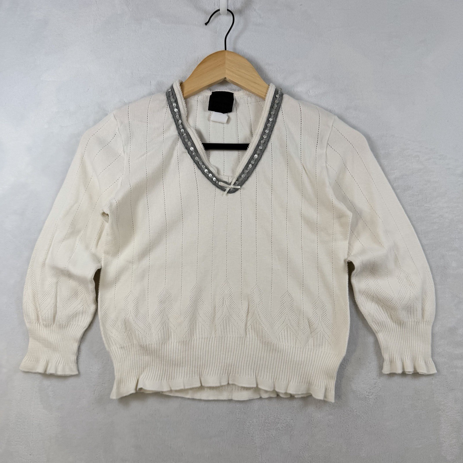 Vintage James Coviello for Anna Sui V Neck Long Sleeves Shirt Size M/L