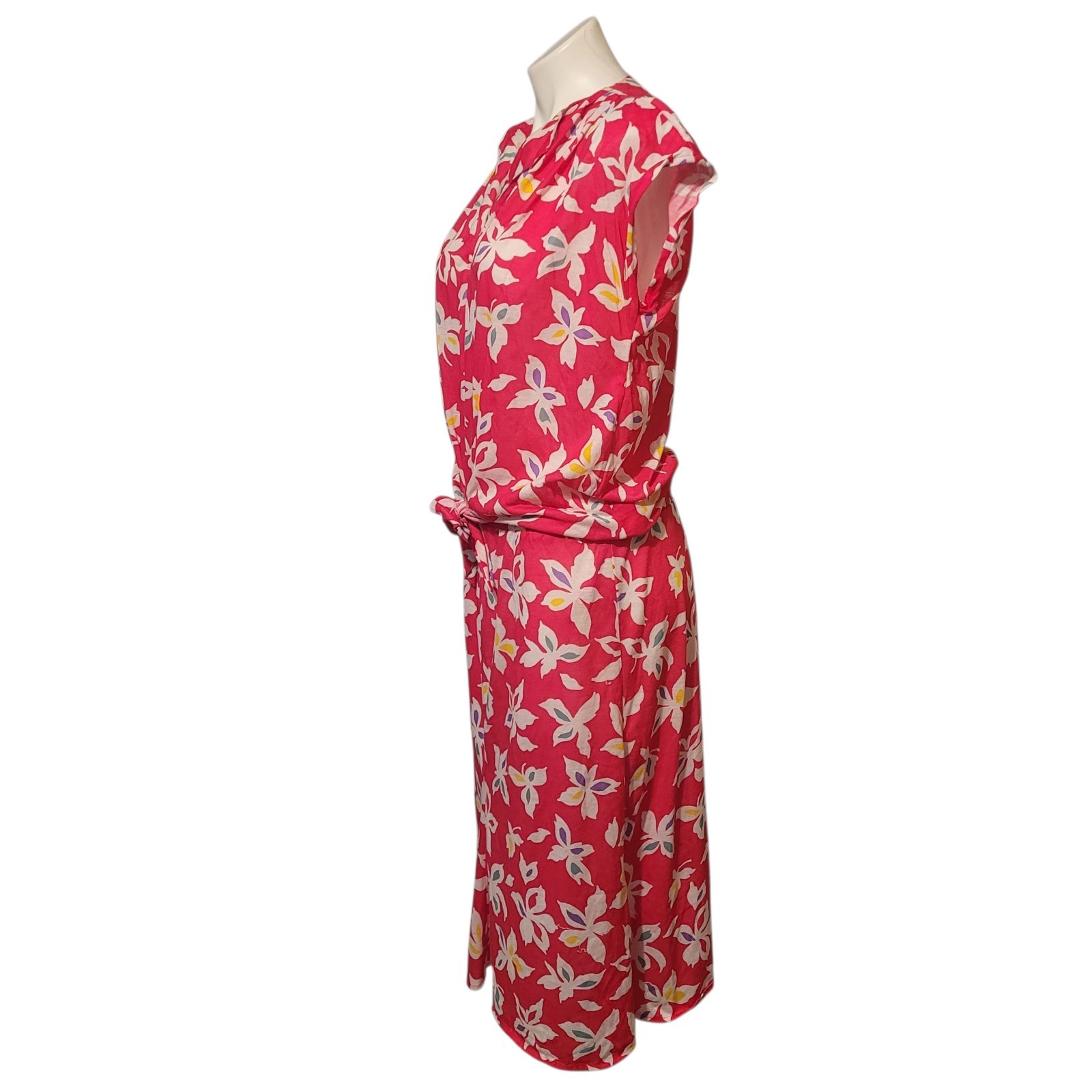 Vintage Darian Petites Dress Set Top & Bottom Size 10 Pink Floral 80s 2 Pieces