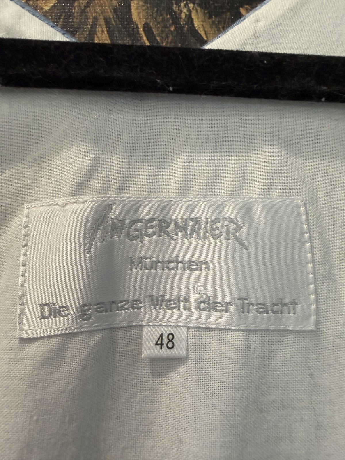 Vintage Angermaier Wenger Austrian Dirndl Dress Blue Floral Cotton Size 48